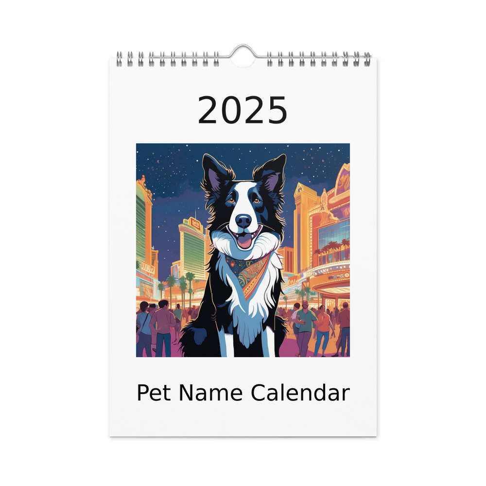 PugMug Custom Border Collie Wall Calendar (2026)