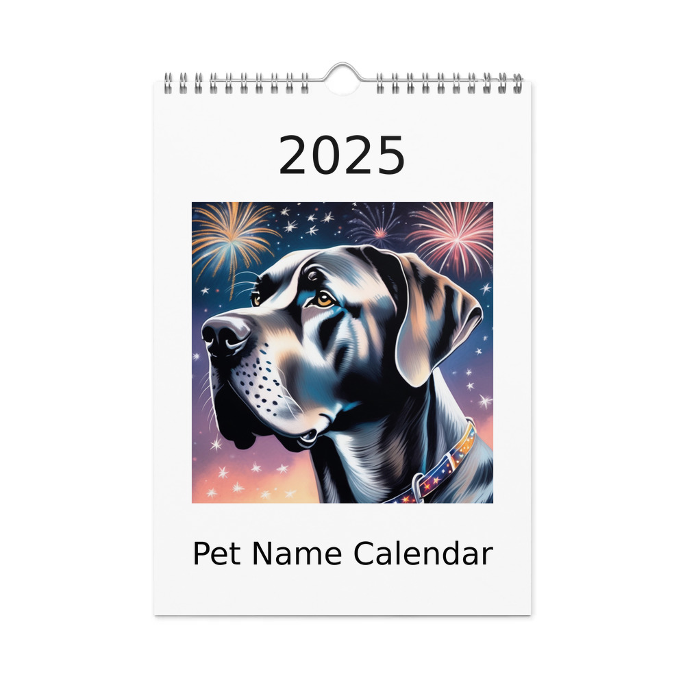 PugMug Custom Great Dane Wall Calendar (2026)