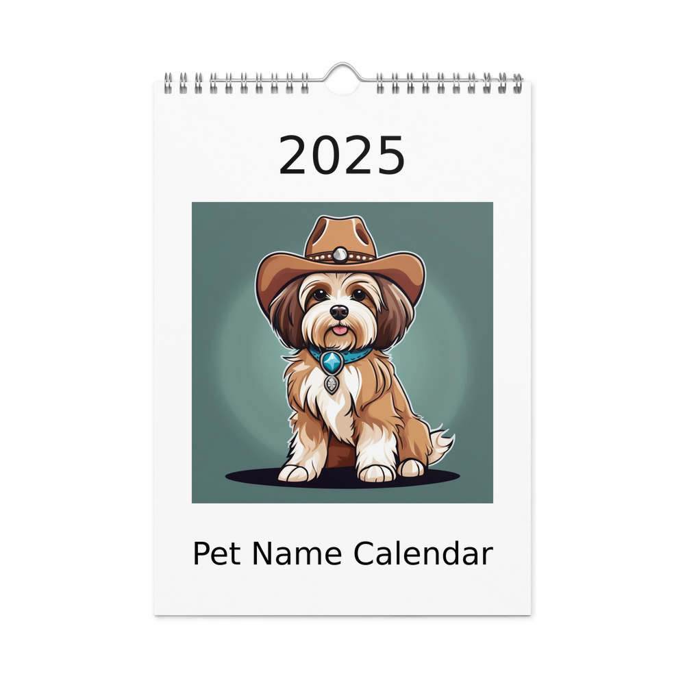 PugMug Custom Tan Havanese Dog Wall Calendar (2026)