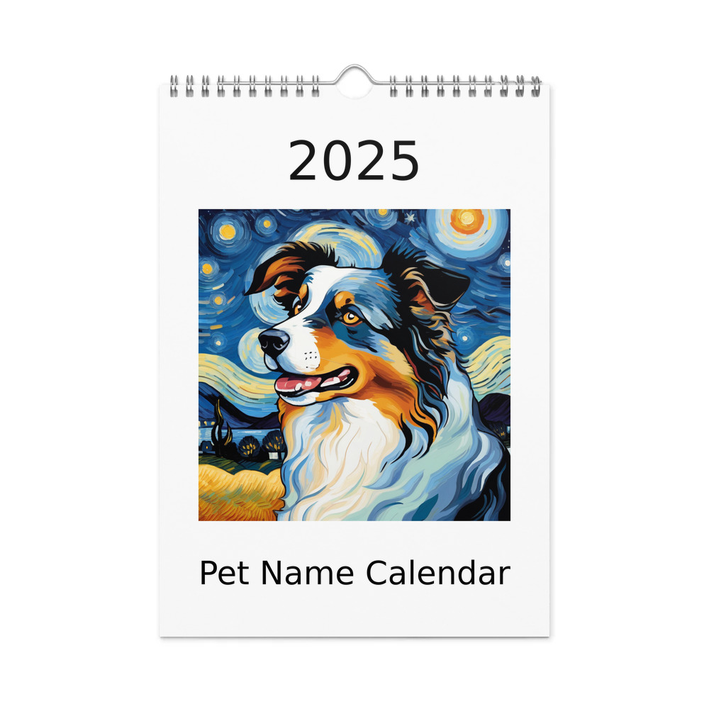 PugMug Custom Australian Shepherd Dog Wall Calendar (2026)
