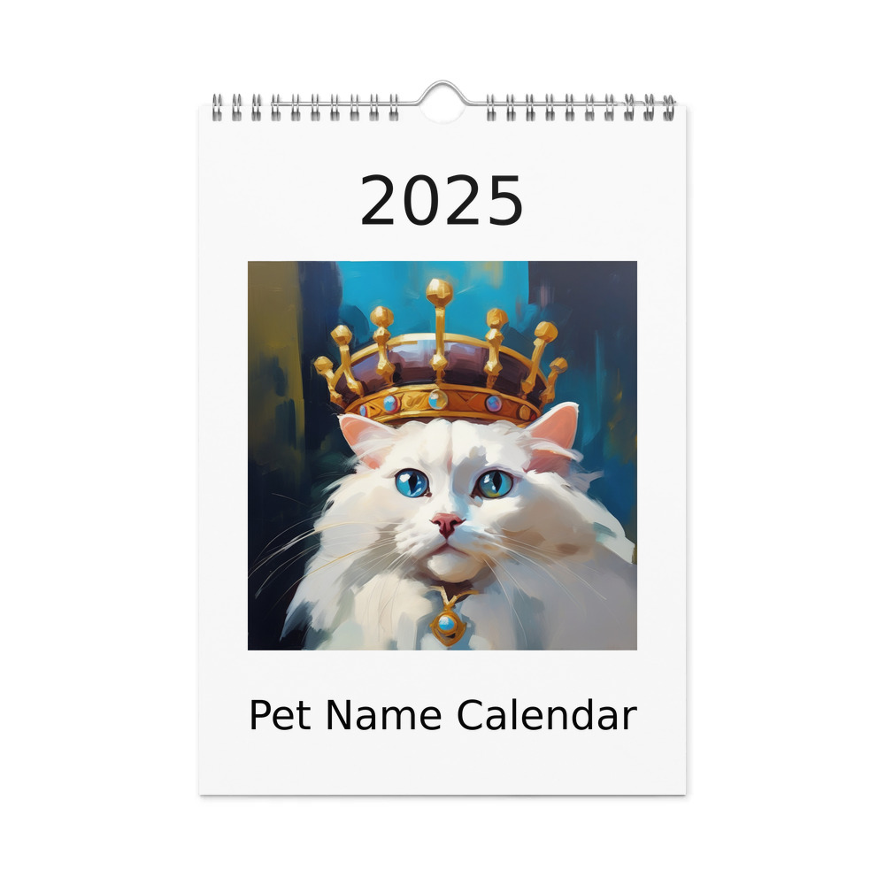 PugMug Custom White Ragdoll Cat Wall Calendar (2026)