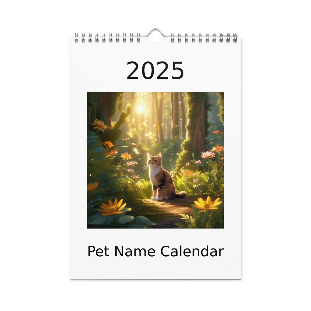 PugMug Custom Tabby Exotic Cat Wall Calendar (2026)