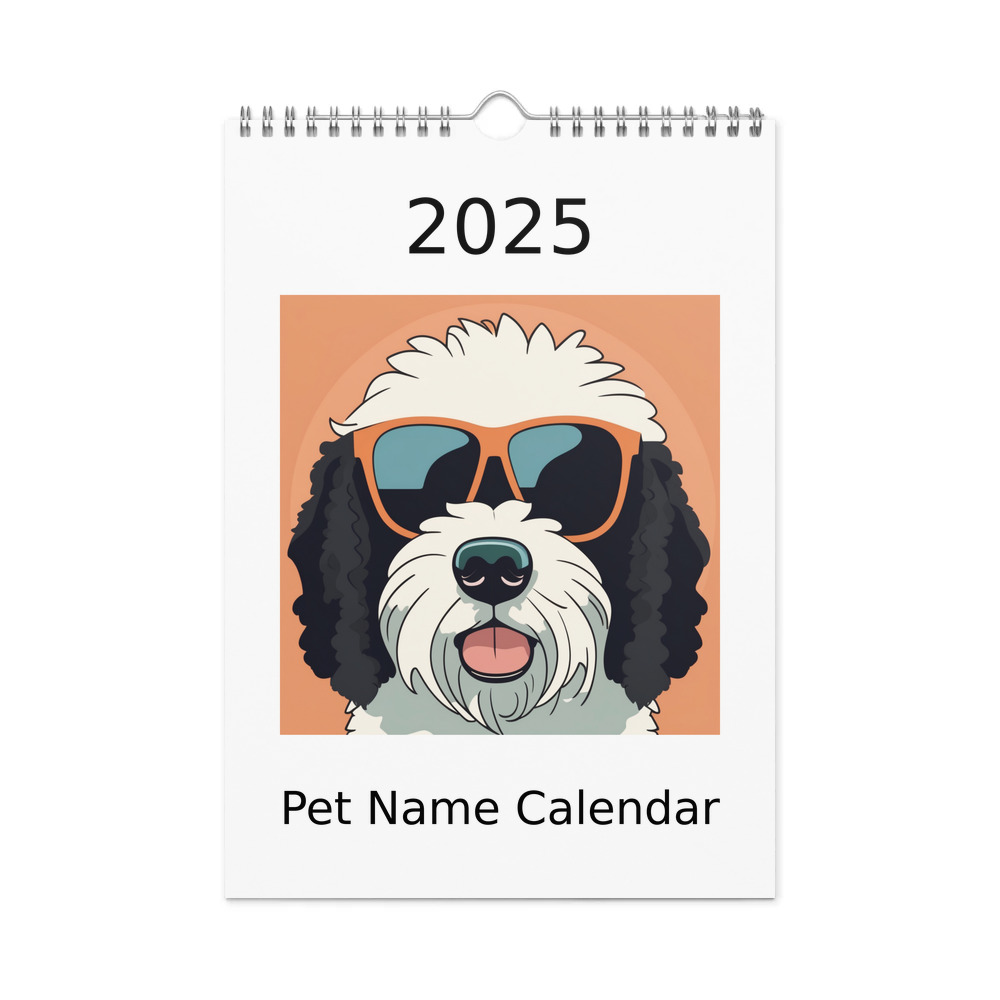 PugMug Custom Portuguese Water Dog Wall Calendar (2026)