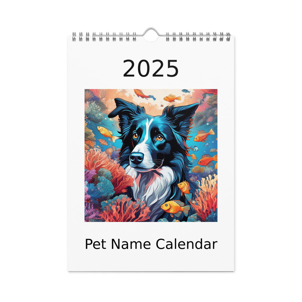 PugMug Custom Border Collie Wall Calendar (2026)
