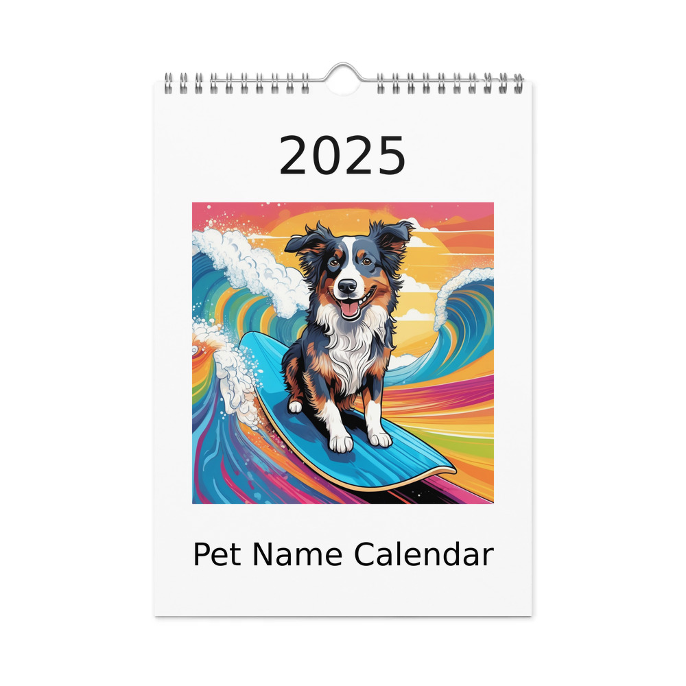 PugMug Custom Australian Shepherd Dog Wall Calendar (2026)