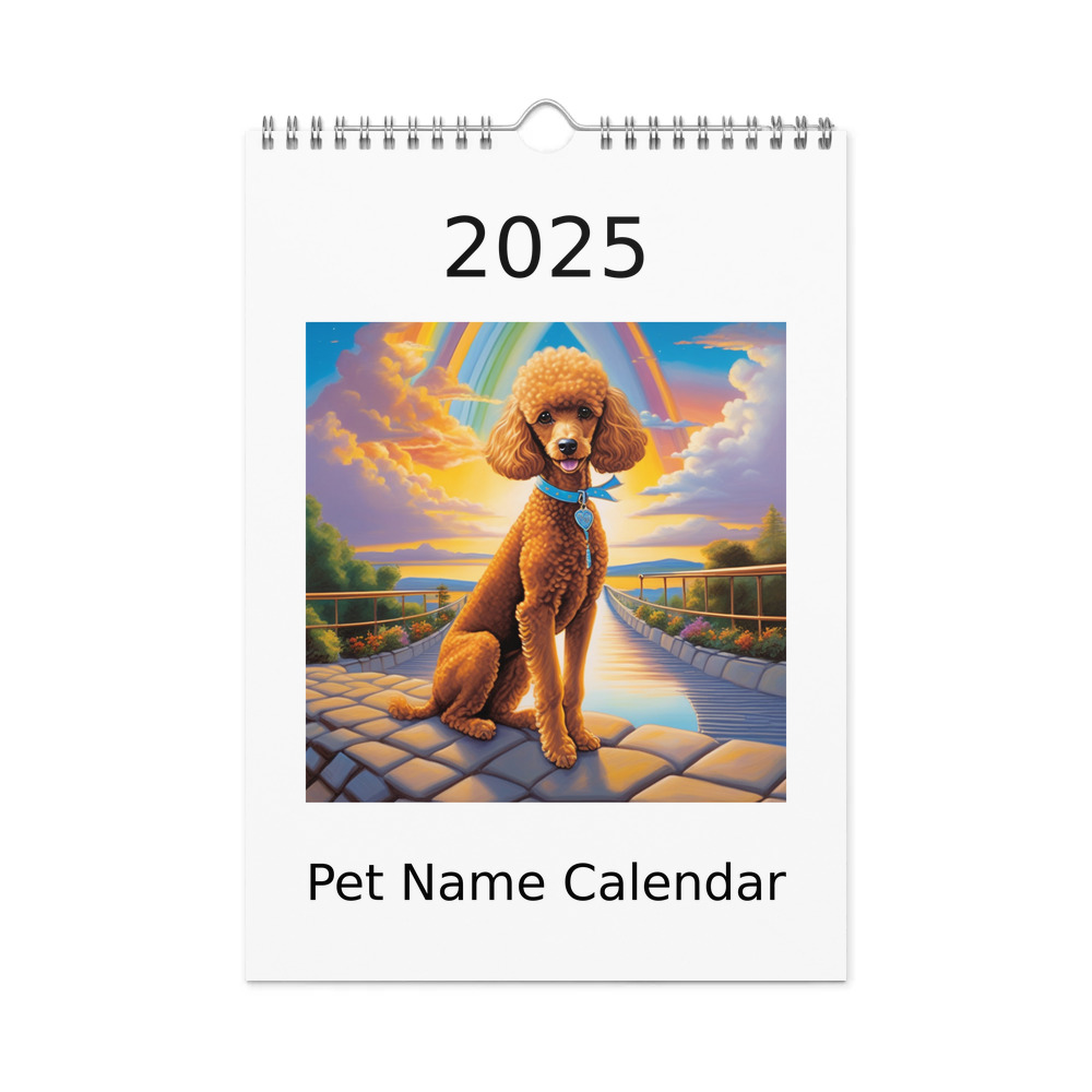 PugMug Custom Tan Poodle Wall Calendar (2026)
