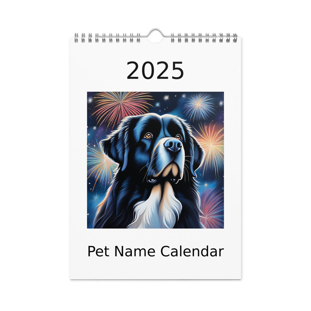PugMug Custom Newfoundland Wall Calendar (2025)