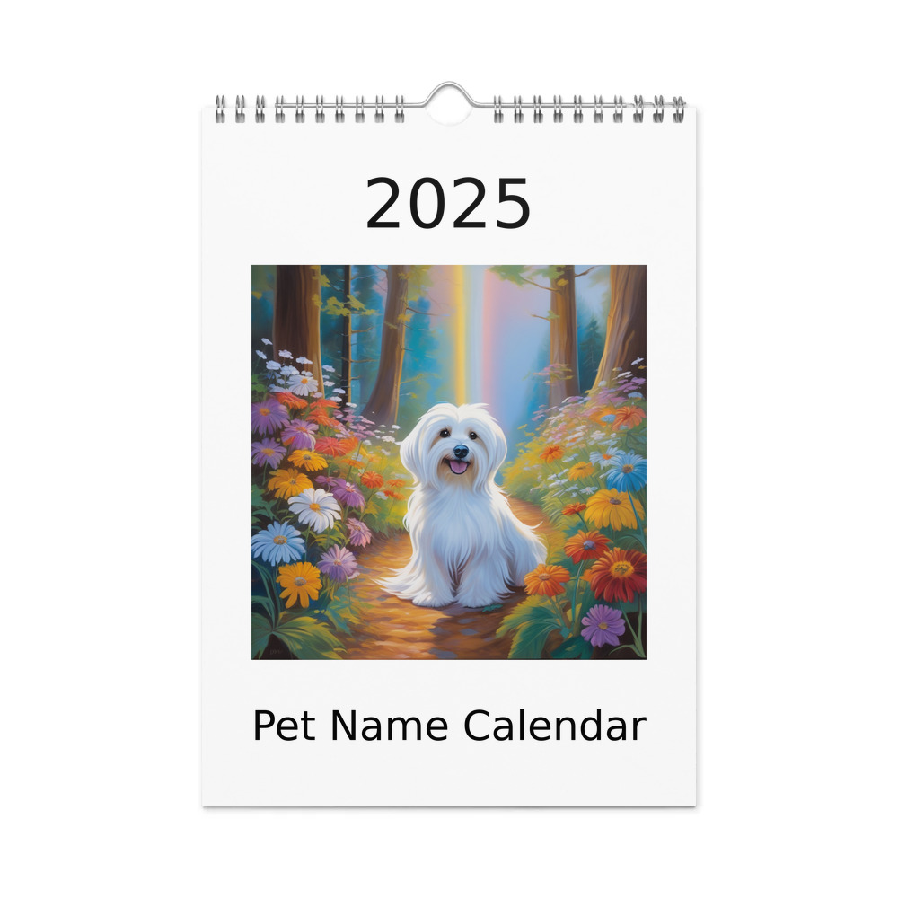 PugMug Custom White Havanese Dog Wall Calendar (2026)