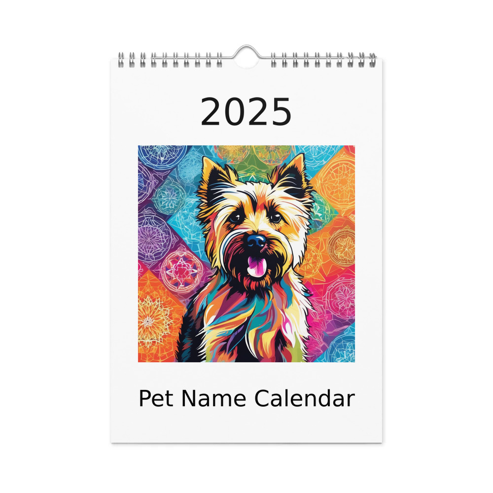 PugMug Custom Cairn Terrier Wall Calendar (2026)