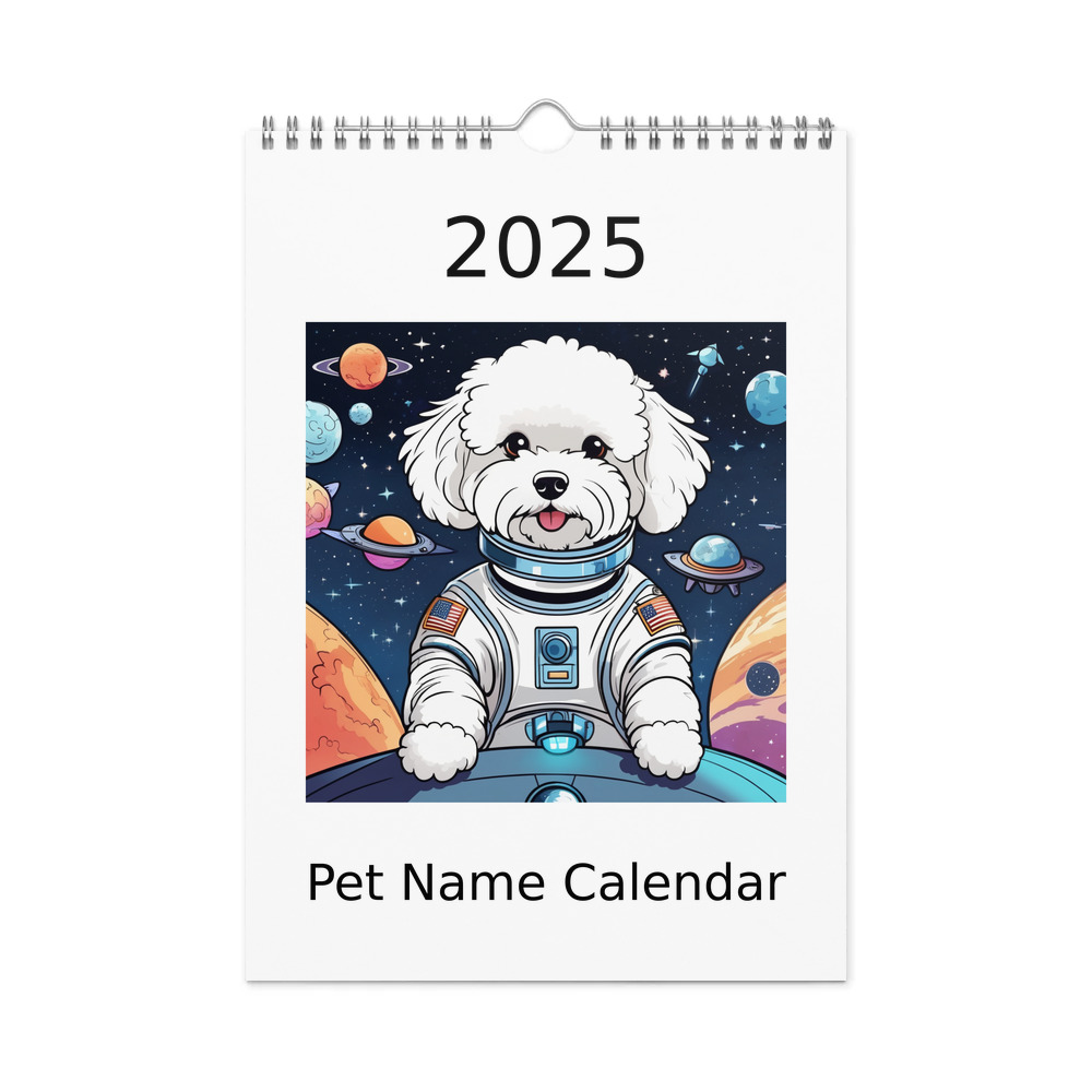 PugMug Custom Bichons Frise Wall Calendar (2026)