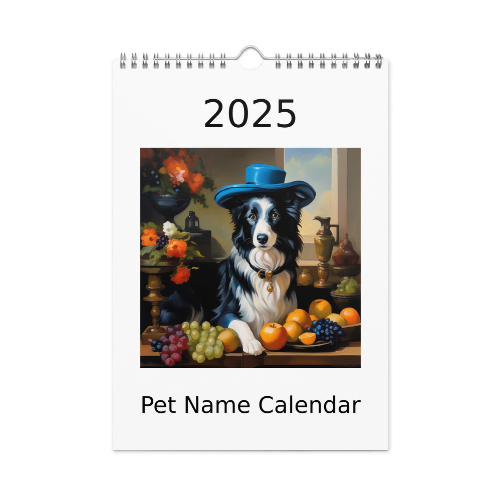 PugMug Custom Border Collie Wall Calendar (2026)