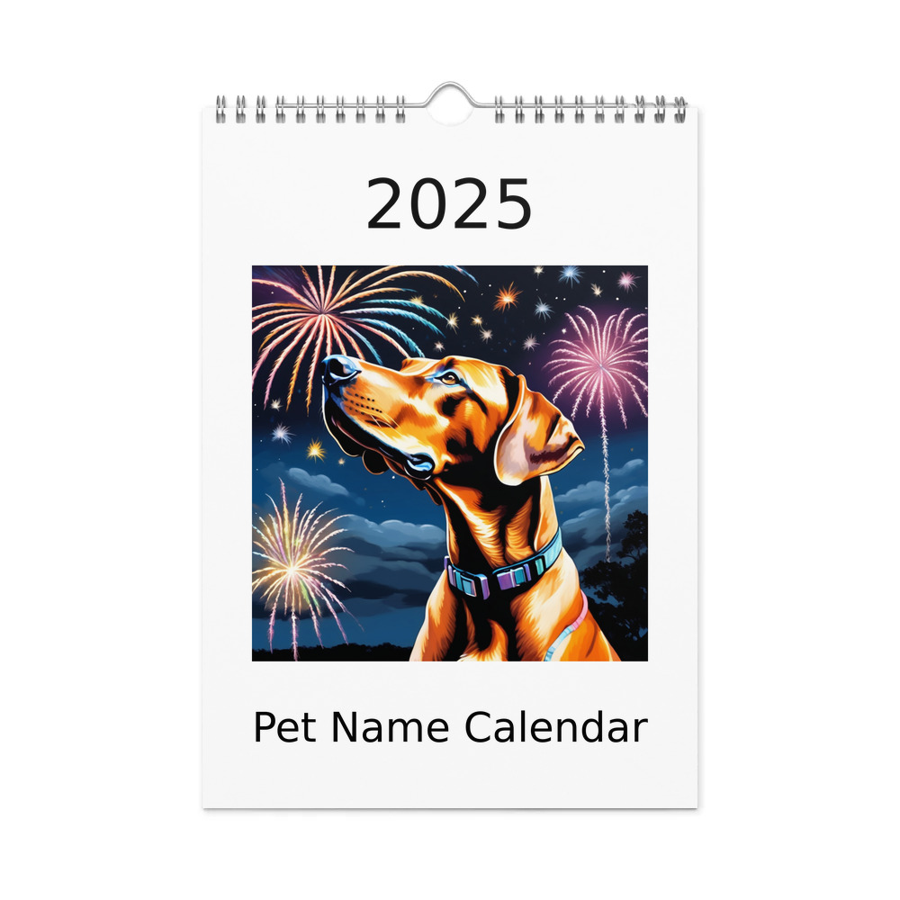 PugMug Custom Rhodesian Ridgeback Wall Calendar (2026)