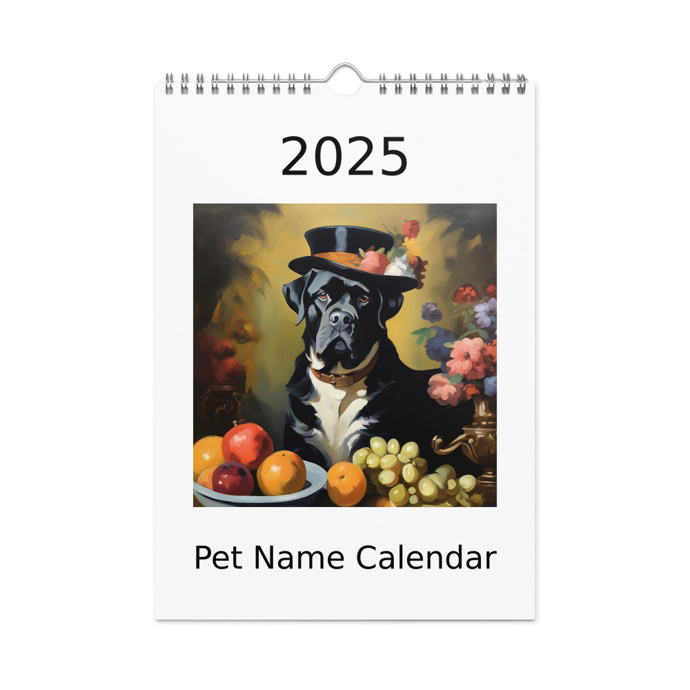 PugMug Custom Mastiff Wall Calendar (2026)