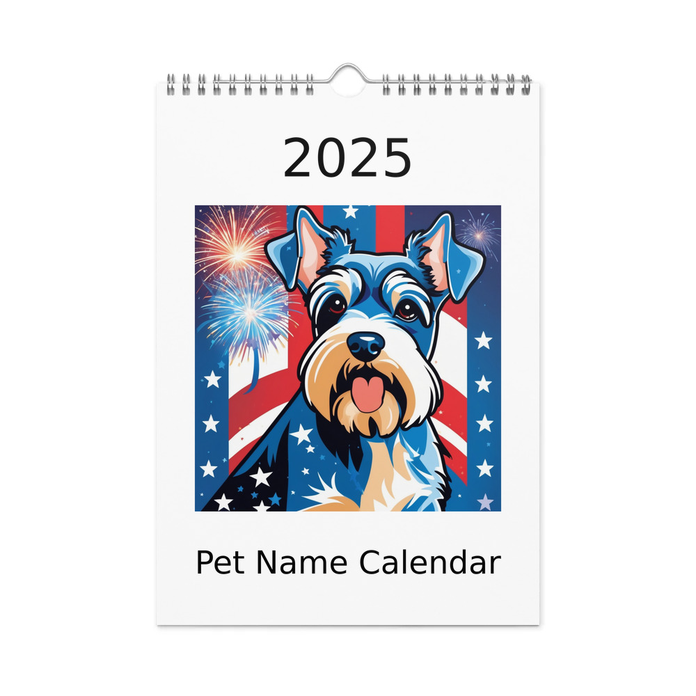 PugMug Custom Miniature Schnauzer Wall Calendar (2026)