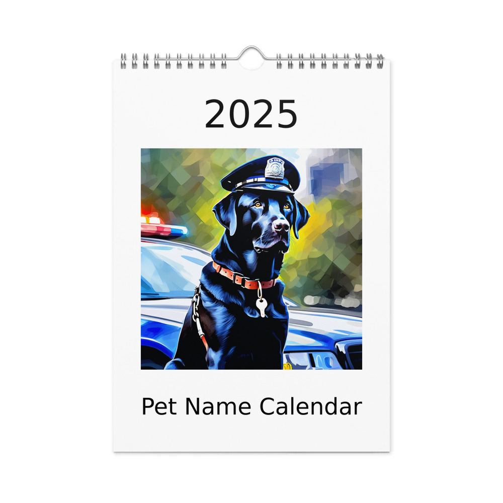 PugMug Custom Black Labrador Retriever Wall Calendar (2026)