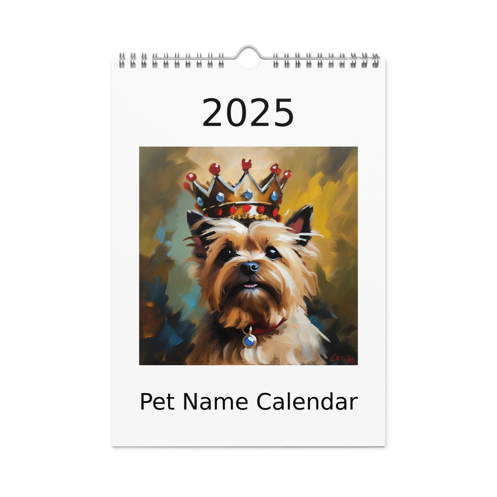 PugMug Custom Cairn Terrier Wall Calendar (2026)