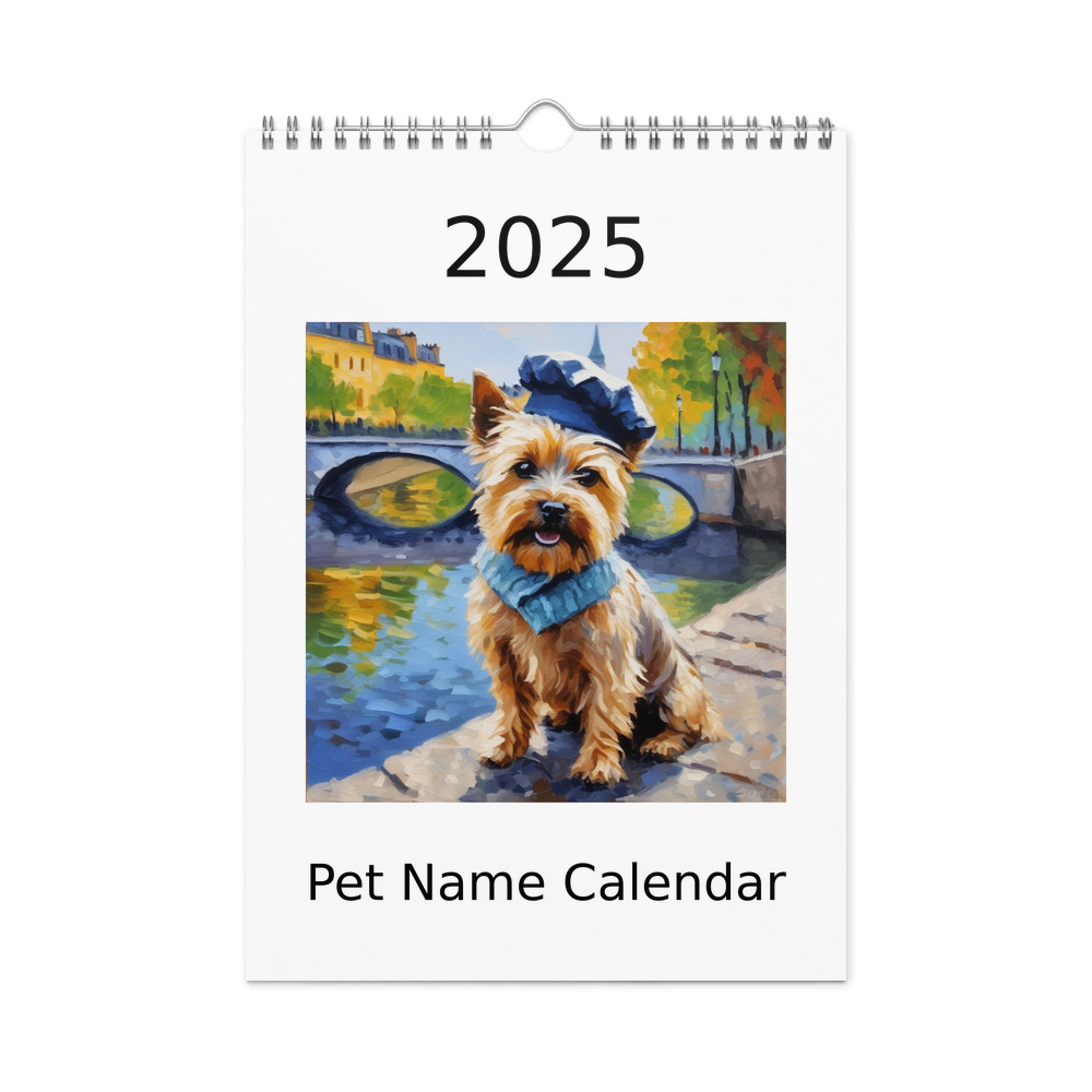 PugMug Custom Cairn Terrier Wall Calendar (2026)