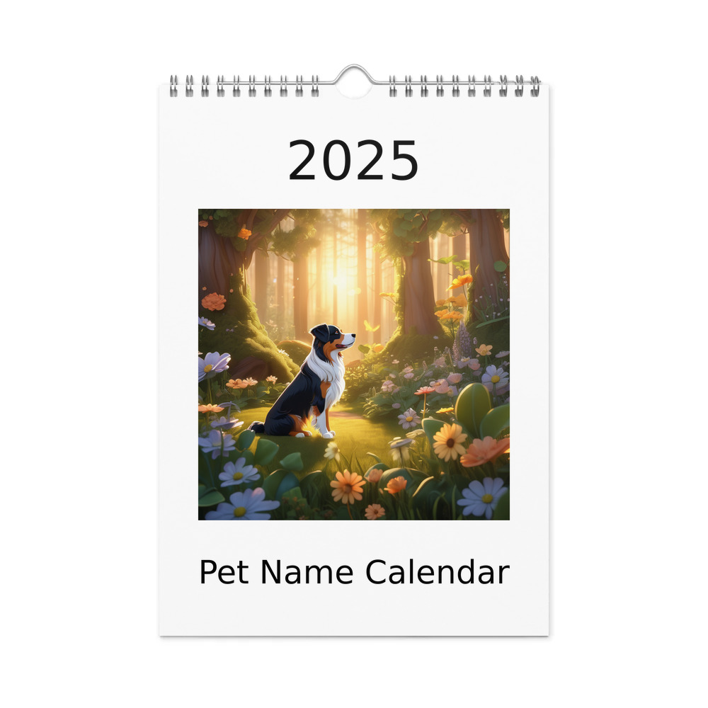 PugMug Custom Miniature American Shepherd Wall Calendar (2026)
