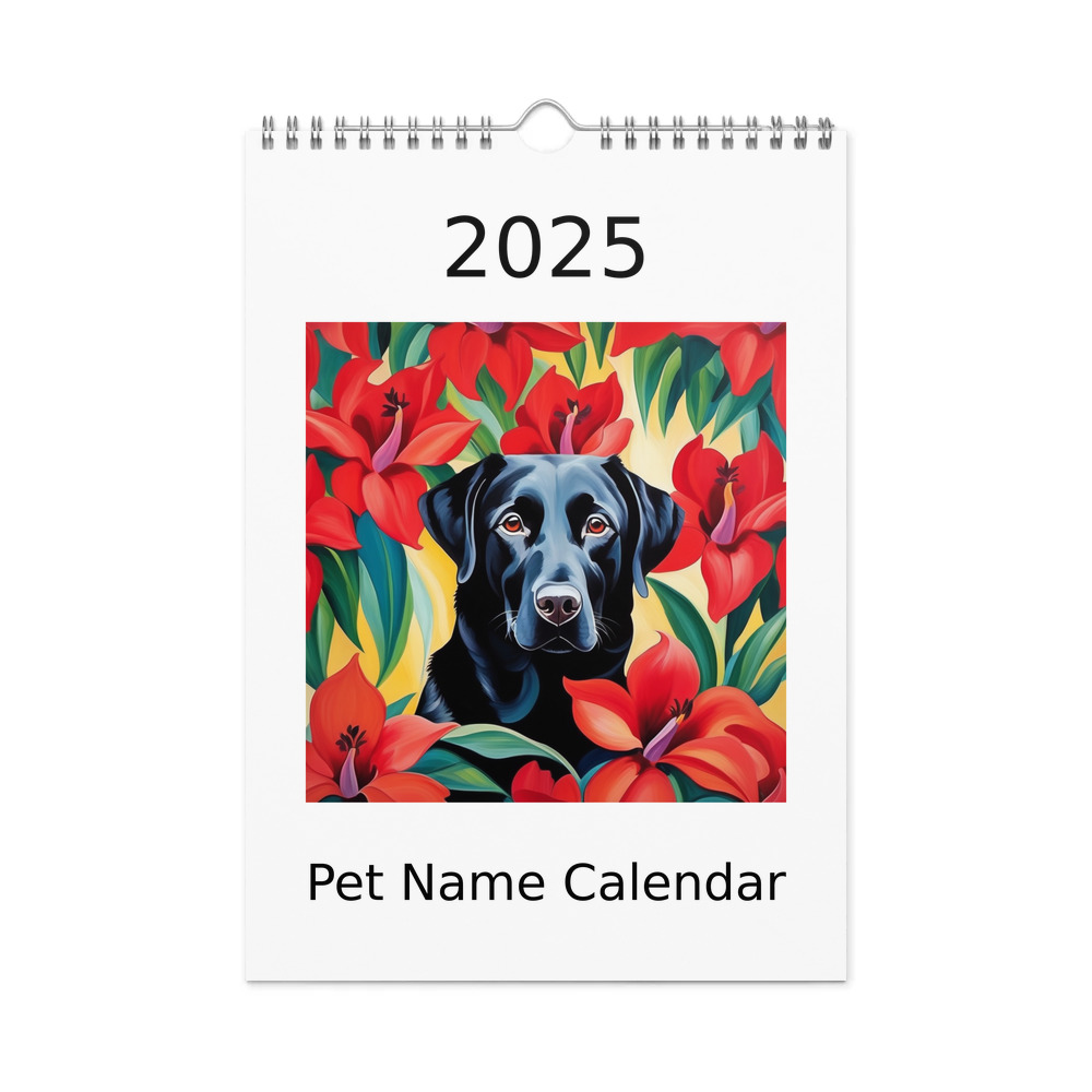 PugMug Custom Black Labrador Retriever Wall Calendar (2026)