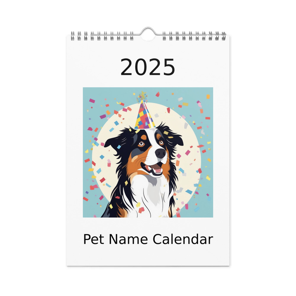 PugMug Custom Australian Shepherd Dog Wall Calendar (2026)