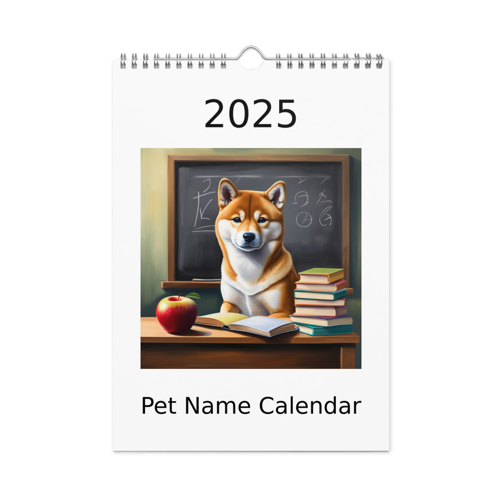 PugMug Custom Shiba Inu Wall Calendar (2026)