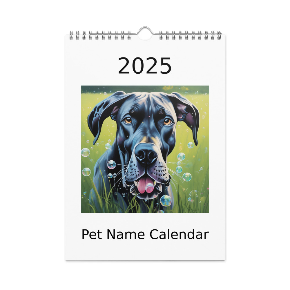 PugMug Custom Great Dane Wall Calendar (2026)
