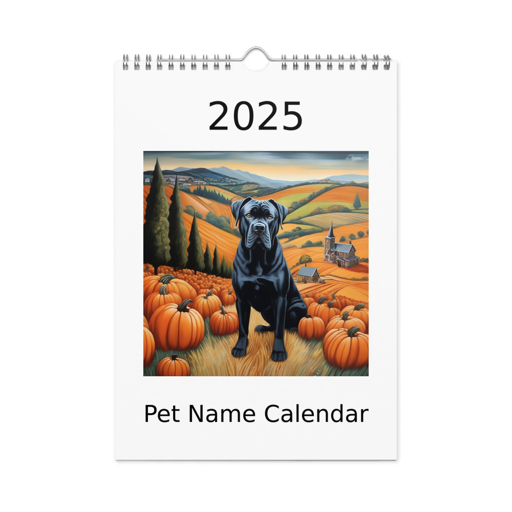 PugMug Custom Cane Corso Wall Calendar (2026)