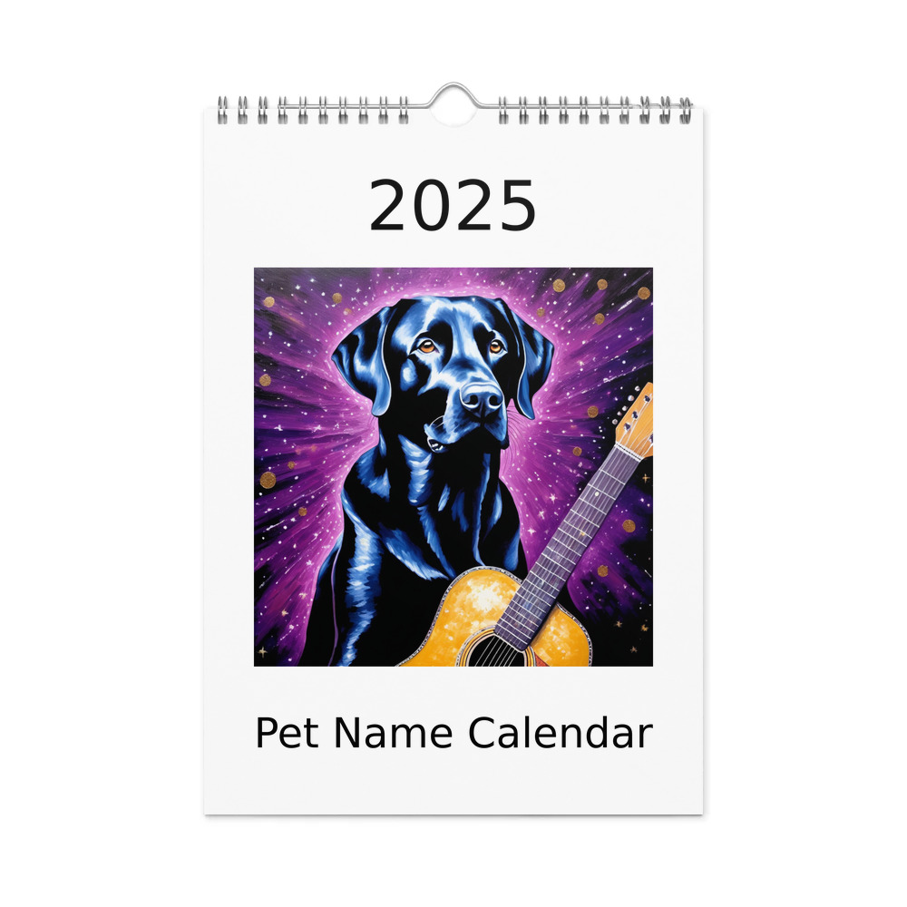 PugMug Custom Black Labrador Retriever Wall Calendar (2026)
