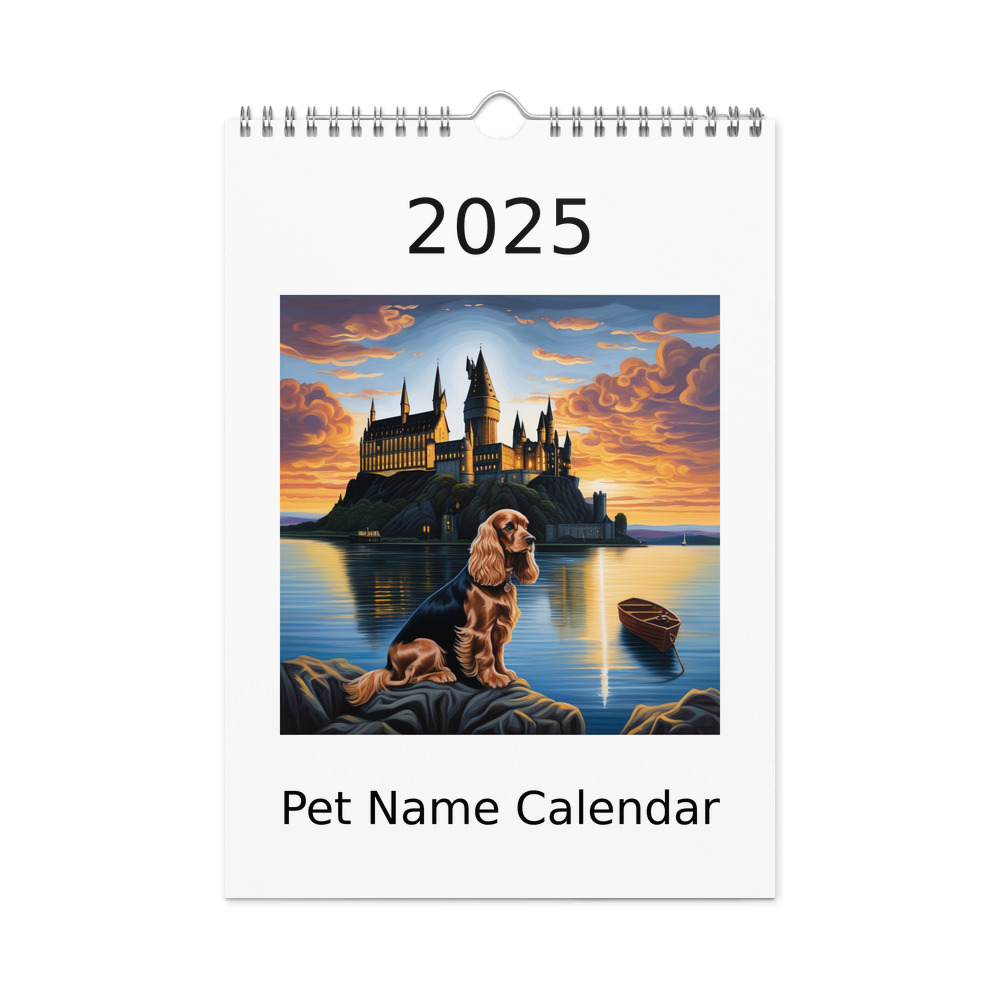 PugMug Custom Cocker Spaniel Wall Calendar (2026)