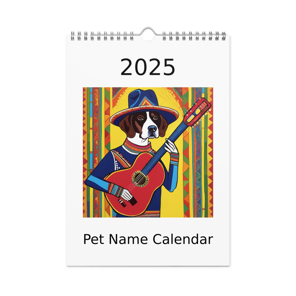 PugMug Custom Pointer Dog Wall Calendar (2026)