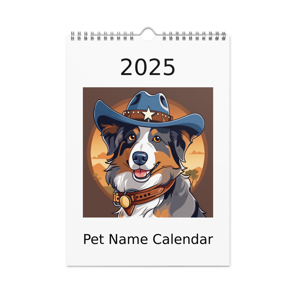 PugMug Custom Australian Shepherd Dog Wall Calendar (2026)