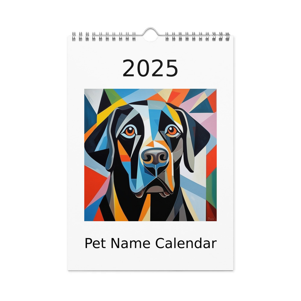 PugMug Custom Black Labrador Retriever Wall Calendar (2026)