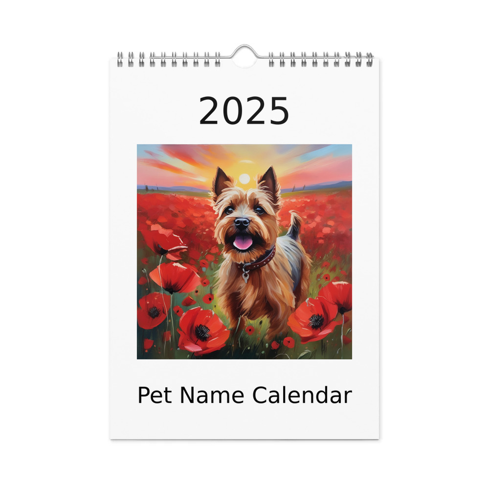 PugMug Custom Cairn Terrier Wall Calendar (2026)