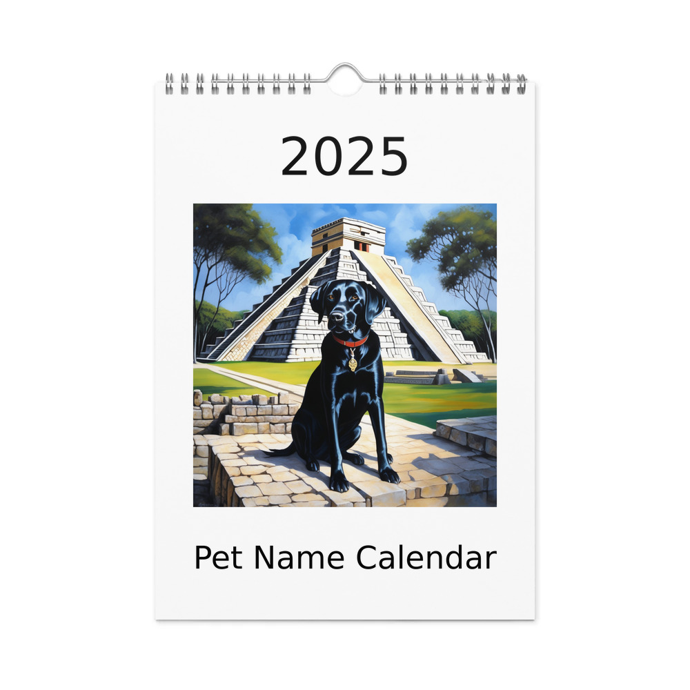 PugMug Custom Black Labrador Retriever Wall Calendar (2026)
