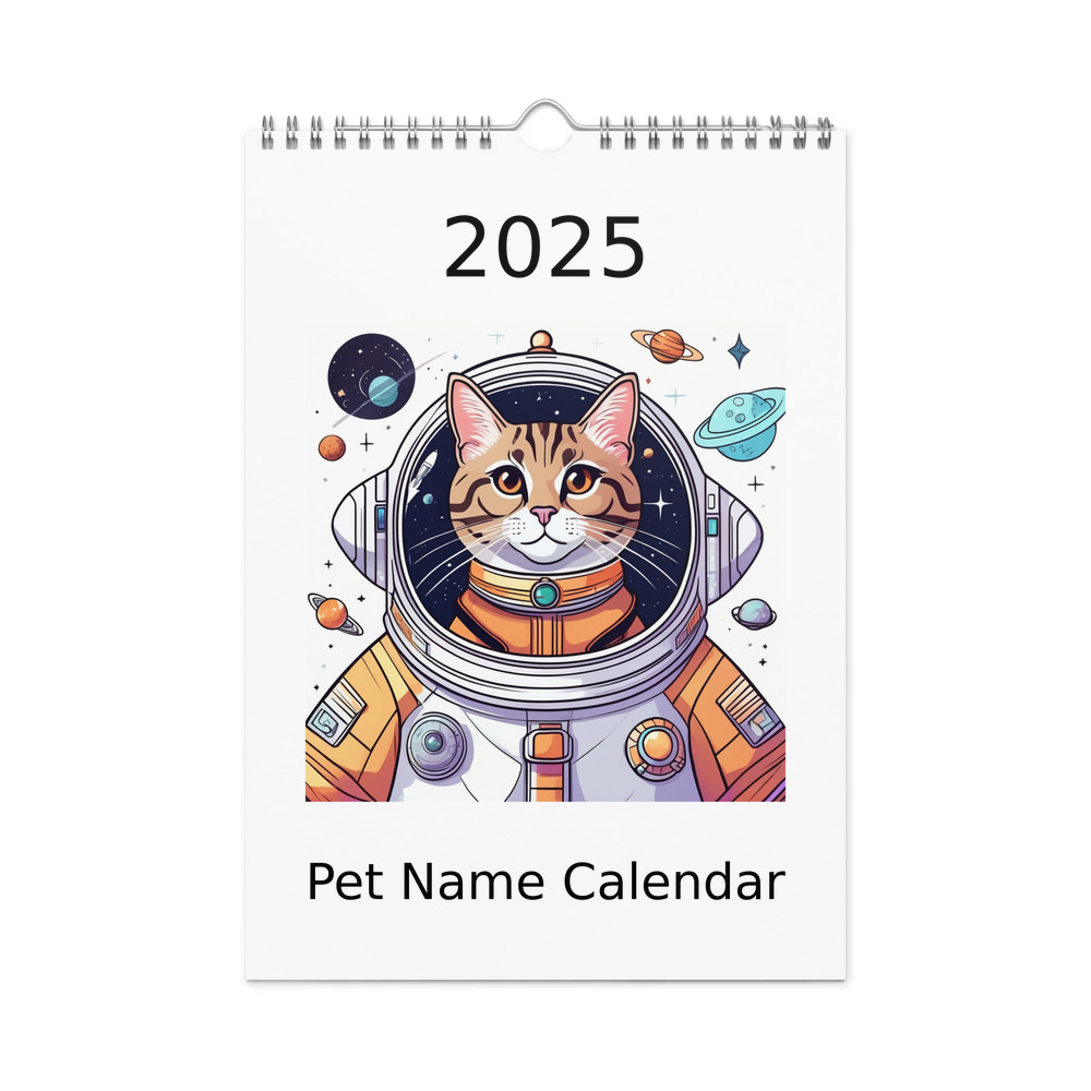 PugMug Custom Tabby Exotic Cat Wall Calendar (2026)
