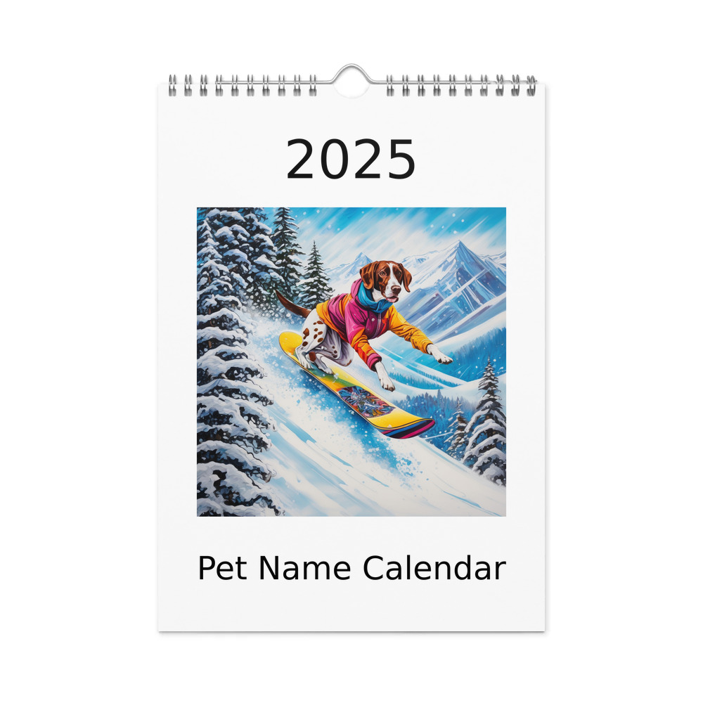 PugMug Custom Pointer Dog Wall Calendar (2026)