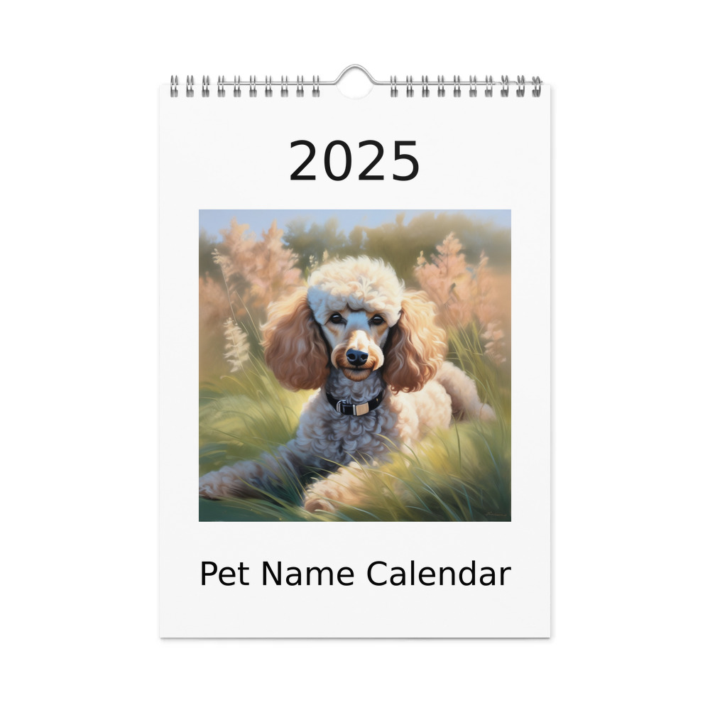PugMug Custom Tan Poodle Wall Calendar (2026)