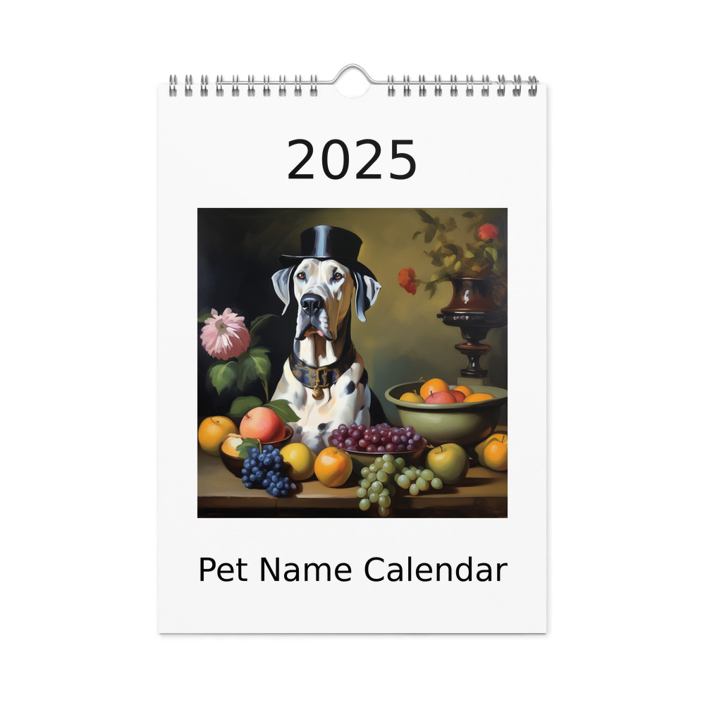 PugMug Custom Great Dane Wall Calendar (2026)
