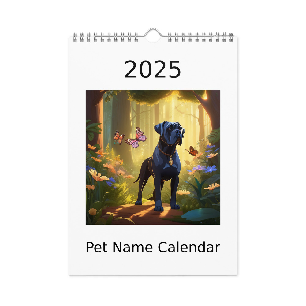 PugMug Custom Cane Corso Wall Calendar (2026)
