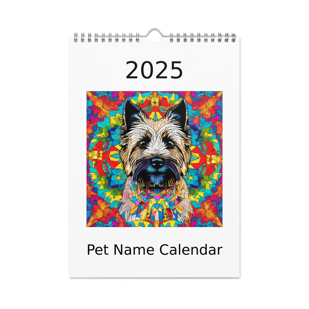 PugMug Custom Cairn Terrier Wall Calendar (2026)