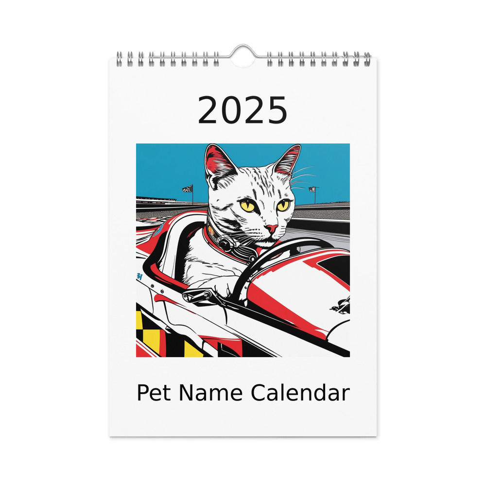 PugMug Custom White Companion Cat Wall Calendar (2026)