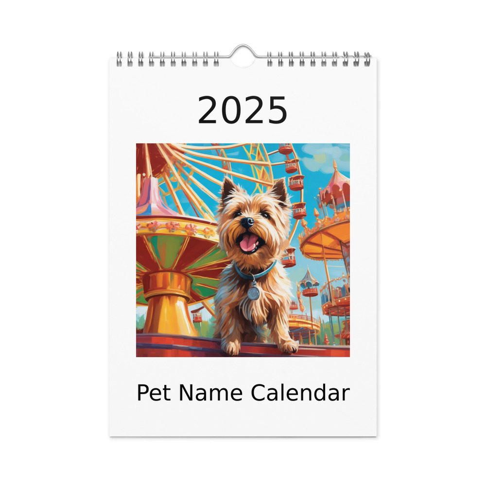 PugMug Custom Cairn Terrier Wall Calendar (2026)
