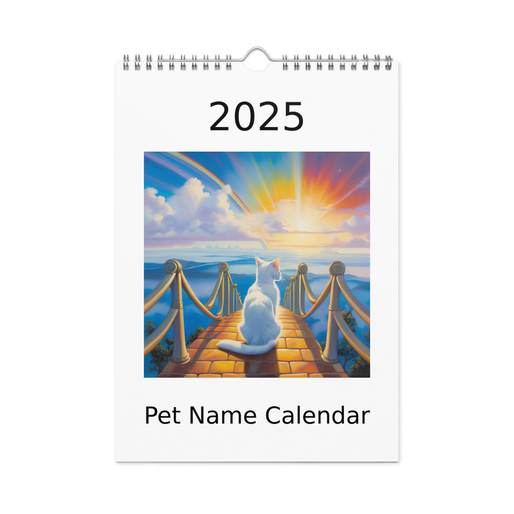 PugMug Custom White Companion Cat Wall Calendar (2026)