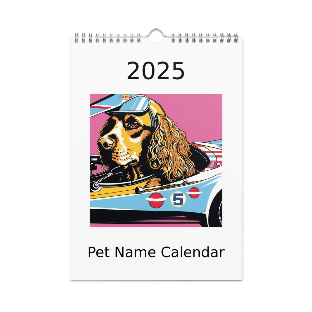 PugMug Custom Cocker Spaniel Wall Calendar (2026)