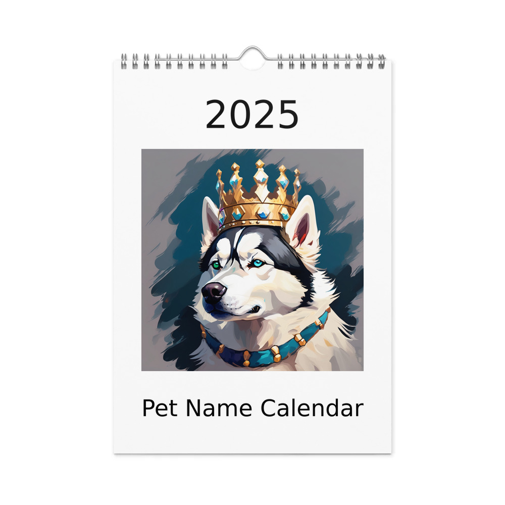 PugMug Custom Siberian Husky Wall Calendar (2026)