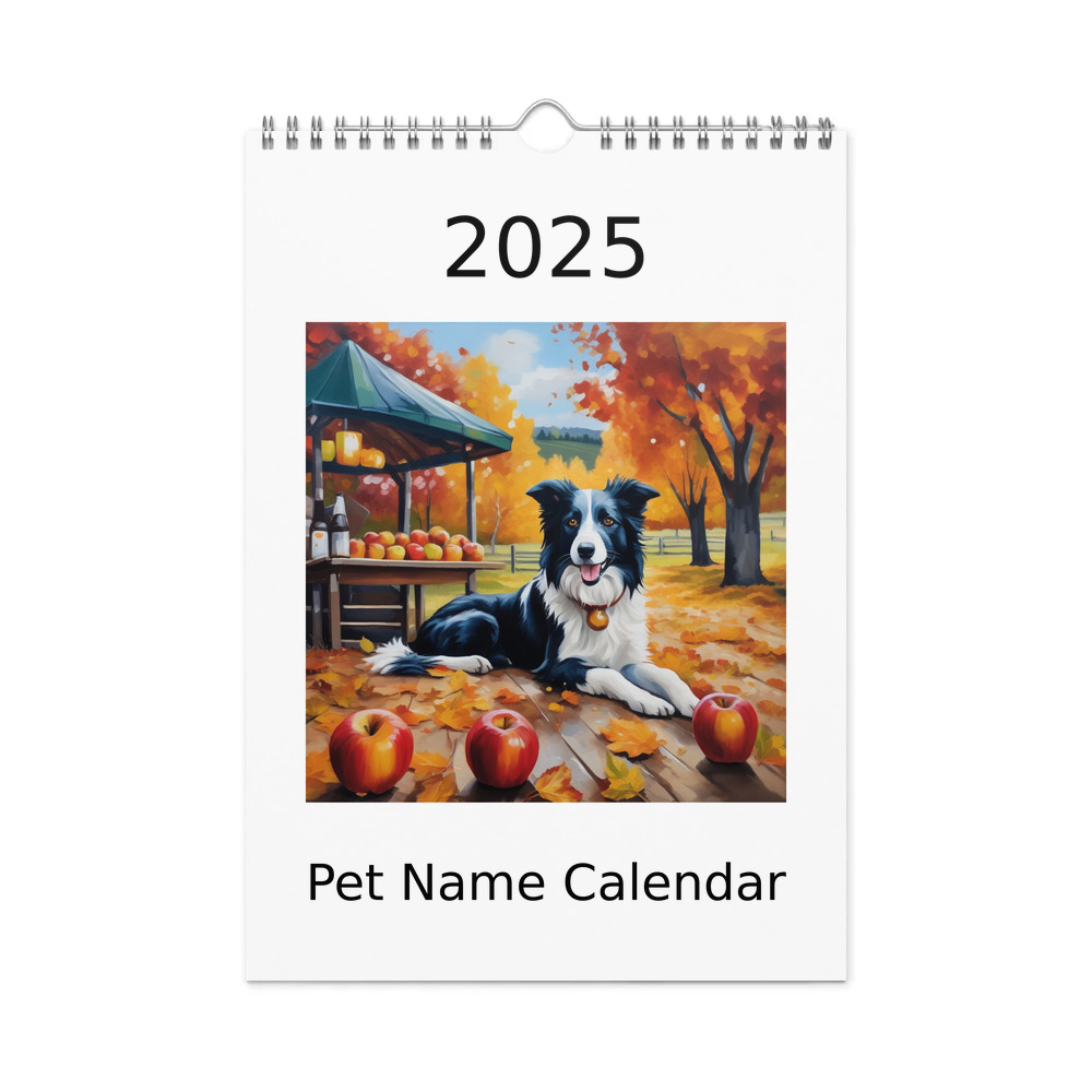 PugMug Custom Border Collie Wall Calendar (2026)