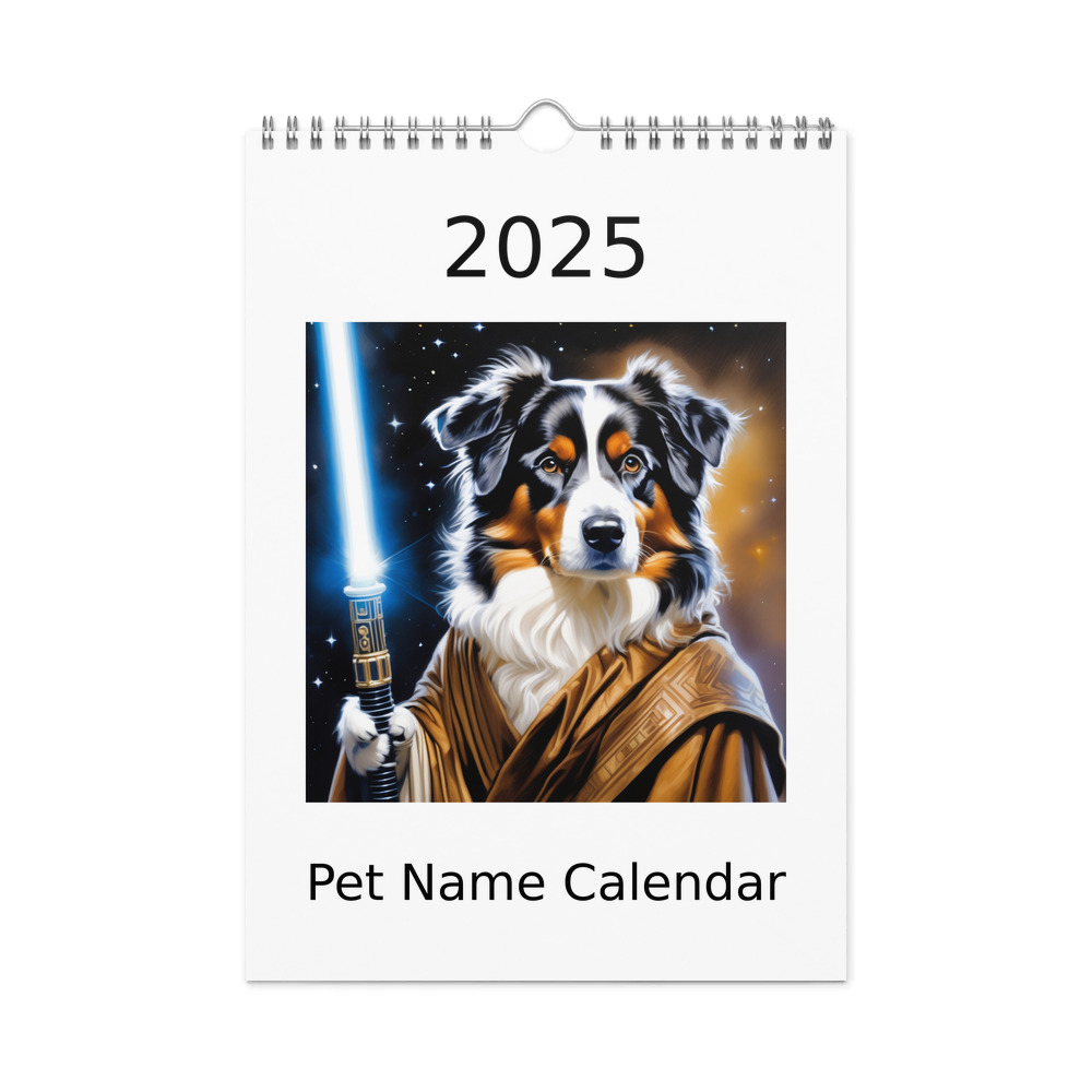 PugMug Custom Miniature American Shepherd Wall Calendar (2026)