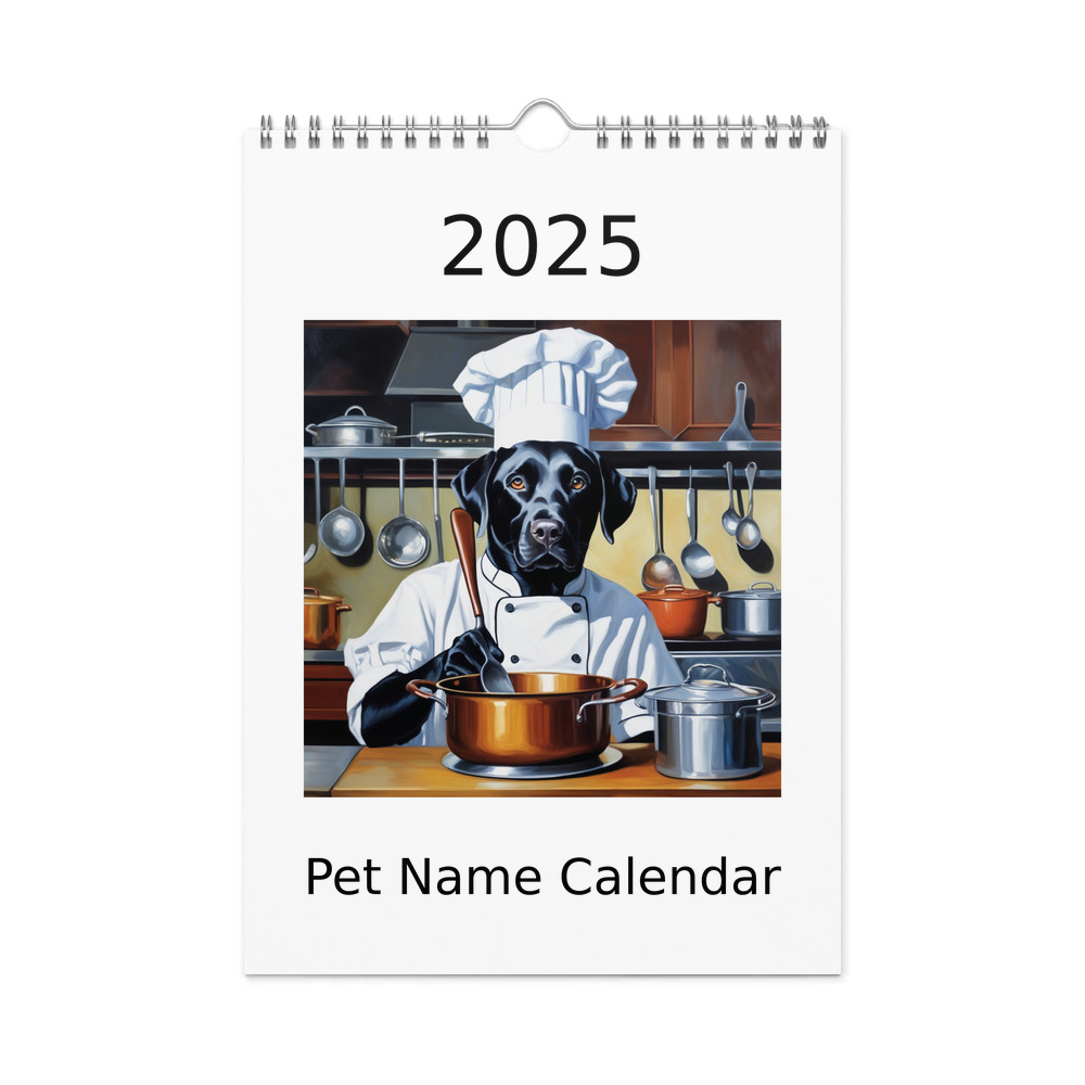 PugMug Custom Black Labrador Retriever Wall Calendar (2026)