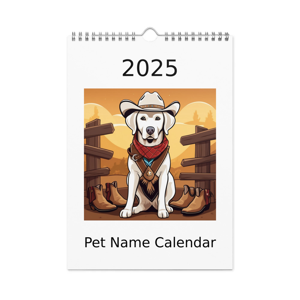 PugMug Custom White Labrador Retriever Wall Calendar (2026)
