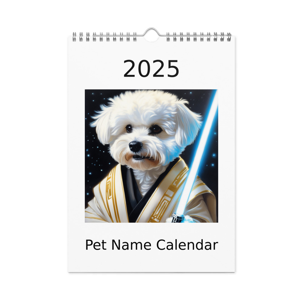 PugMug Custom Bichons Frise Wall Calendar (2026)
